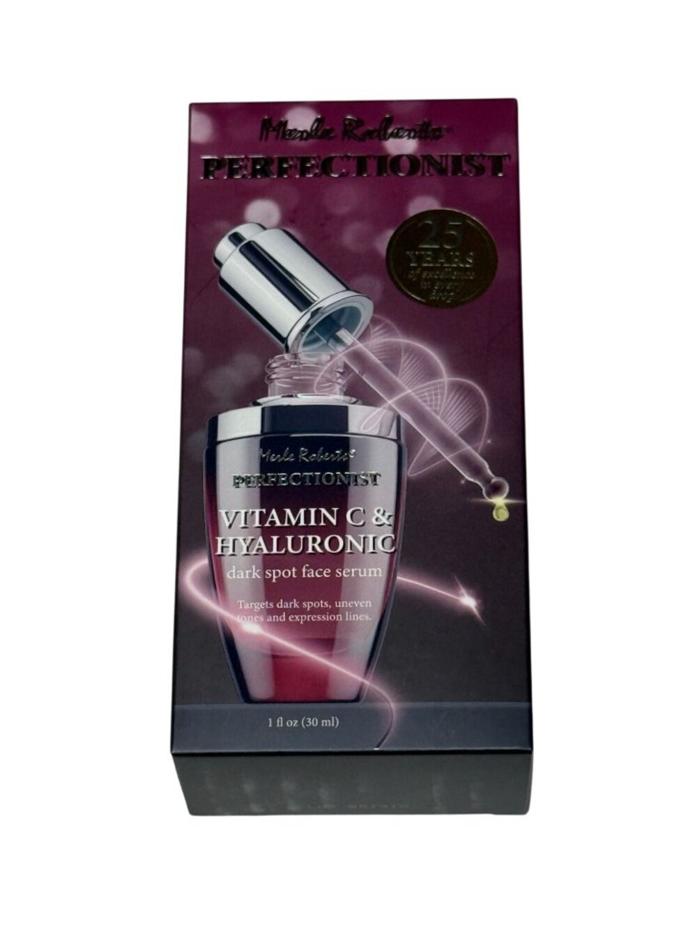 Merle Roberts Perfectionist Vitamin C Hyaluronic Dark Spot Face Serum New